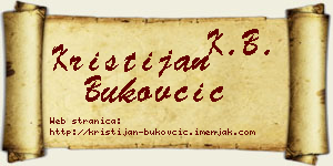 Kristijan Bukovčić vizit kartica
